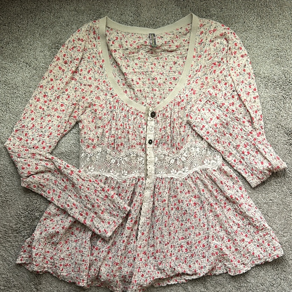 Free people long sleeve blouse